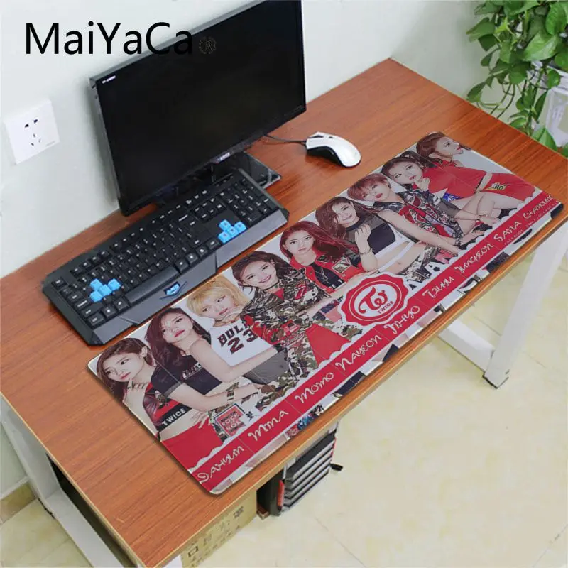 Maiyaca Twice Mina Momo Kpop Комфортный коврик для мыши игровой коврик для мыши xl скоростной коврик для мыши с клавиатурой ноутбук Настольный коврик - Цвет: Lock Edge 30X70cm