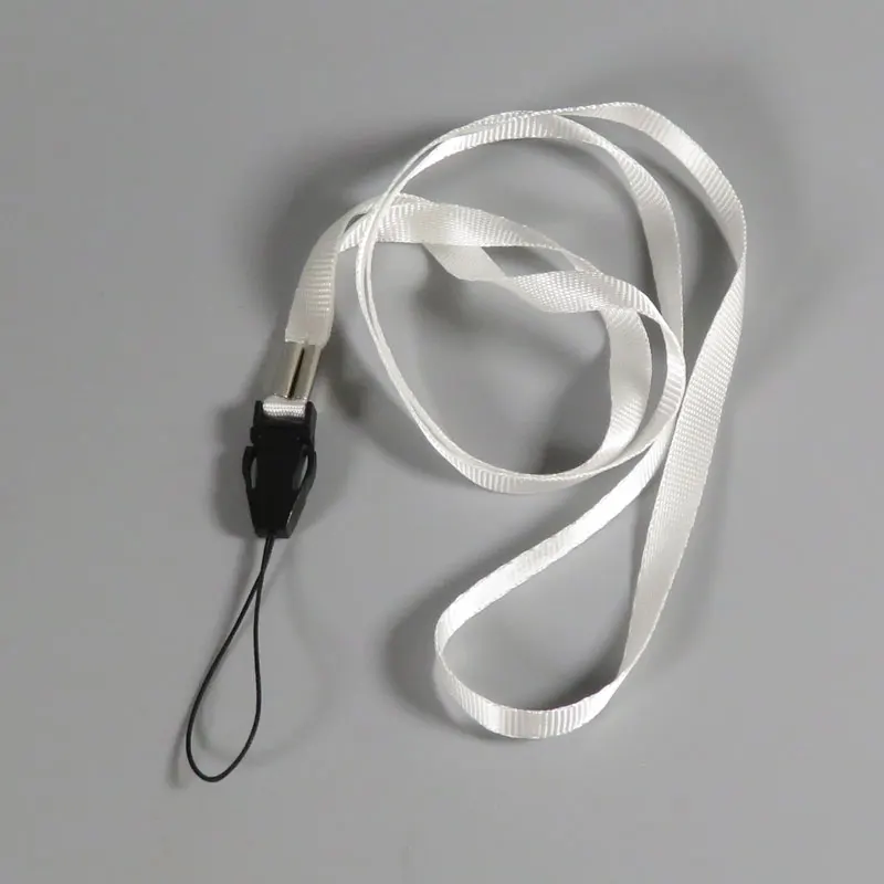 2 White 44cm PCTONIC ремешок для мобильного телефона, цветной нейлоновый длинный 44 см шейный ремешок, веревка, съемный ремешок для камеры, чехол, брелок, съемный - Цвет: 2 White 44cm