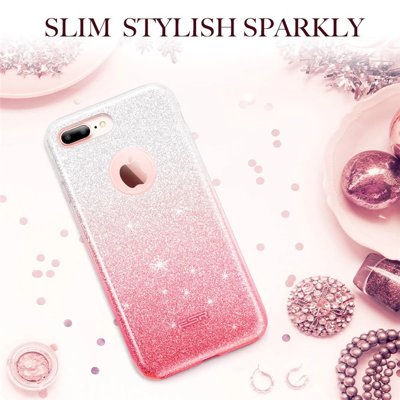 Case For iPhone 6 6S Silicon Bling Glitter Crystal Sequins Soft Cover Fundas 5SE 5S 7 8 Plus X Mobile phone case |