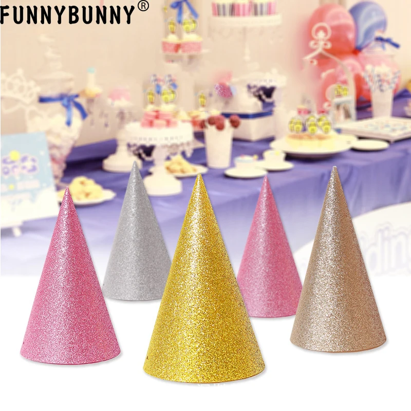 FUNNYBUNNY 12 шт. блестящие шляпы для вечеринок на день рождения детей и взрослых
