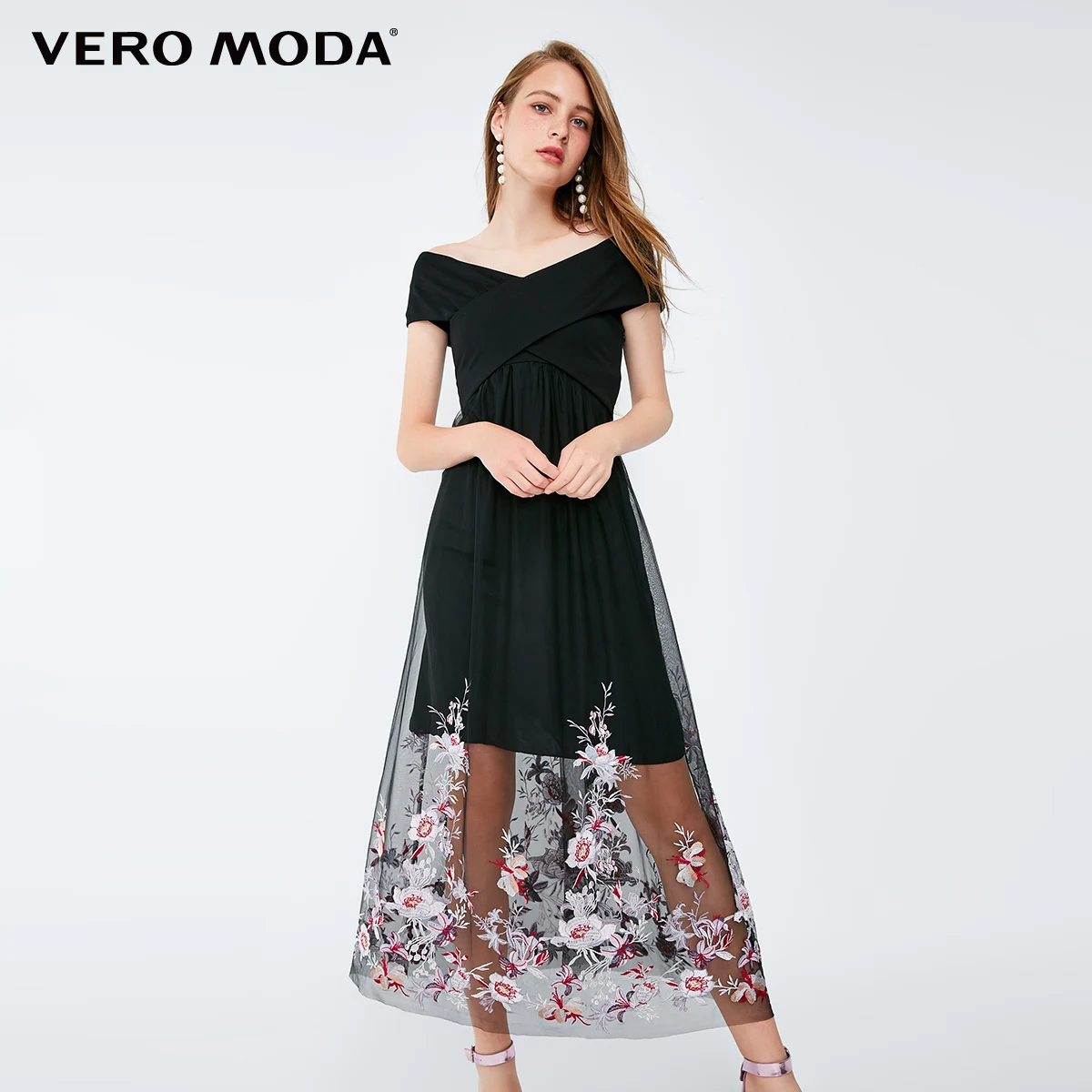 Vero Moda Новое Женское платье с цветочной вышивкой в стиле пэчворк | 31837B511