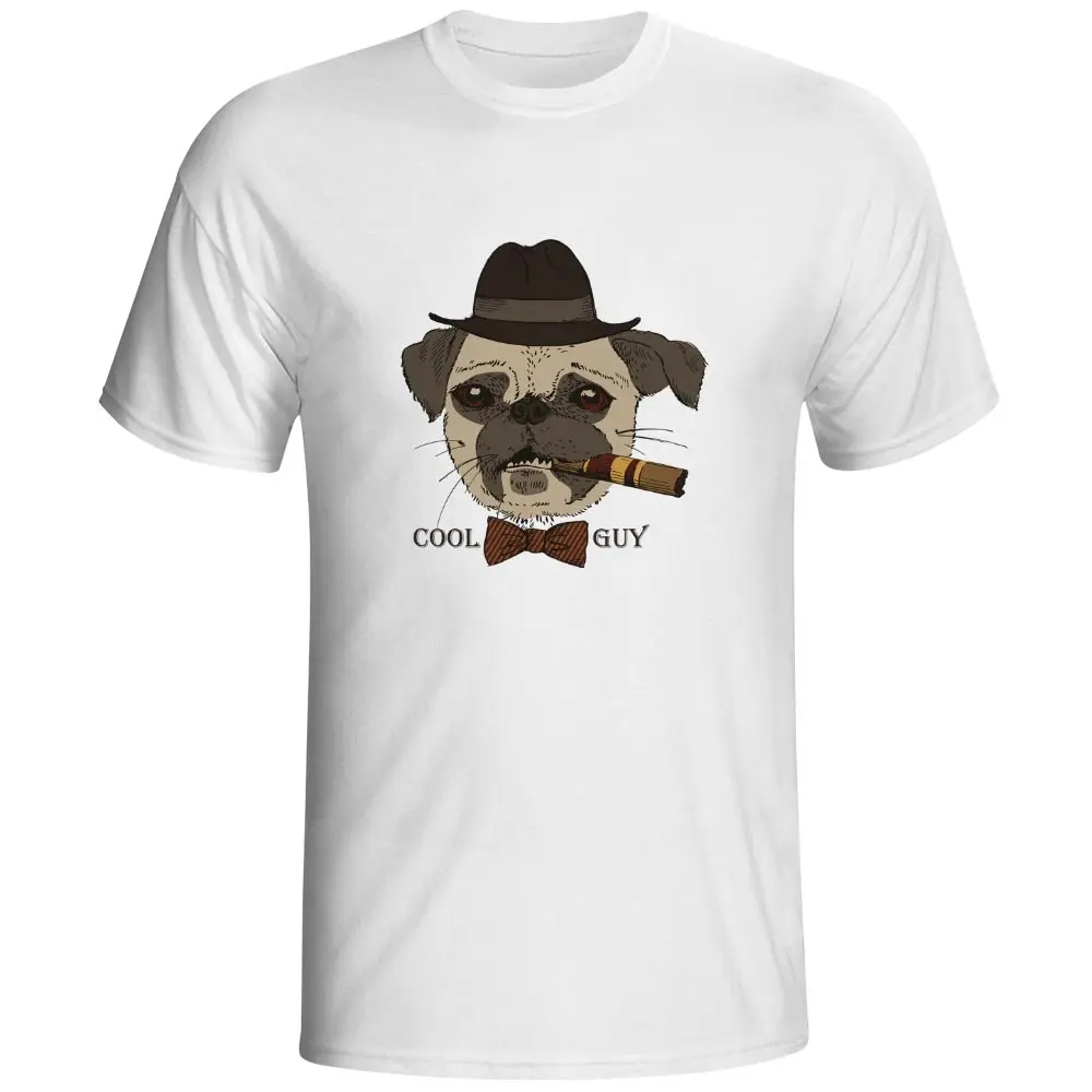 Smoke Dog Cool Guy Funny Designed с короткими рукавами Футболки 3 мя печатными футболки Мальчики
