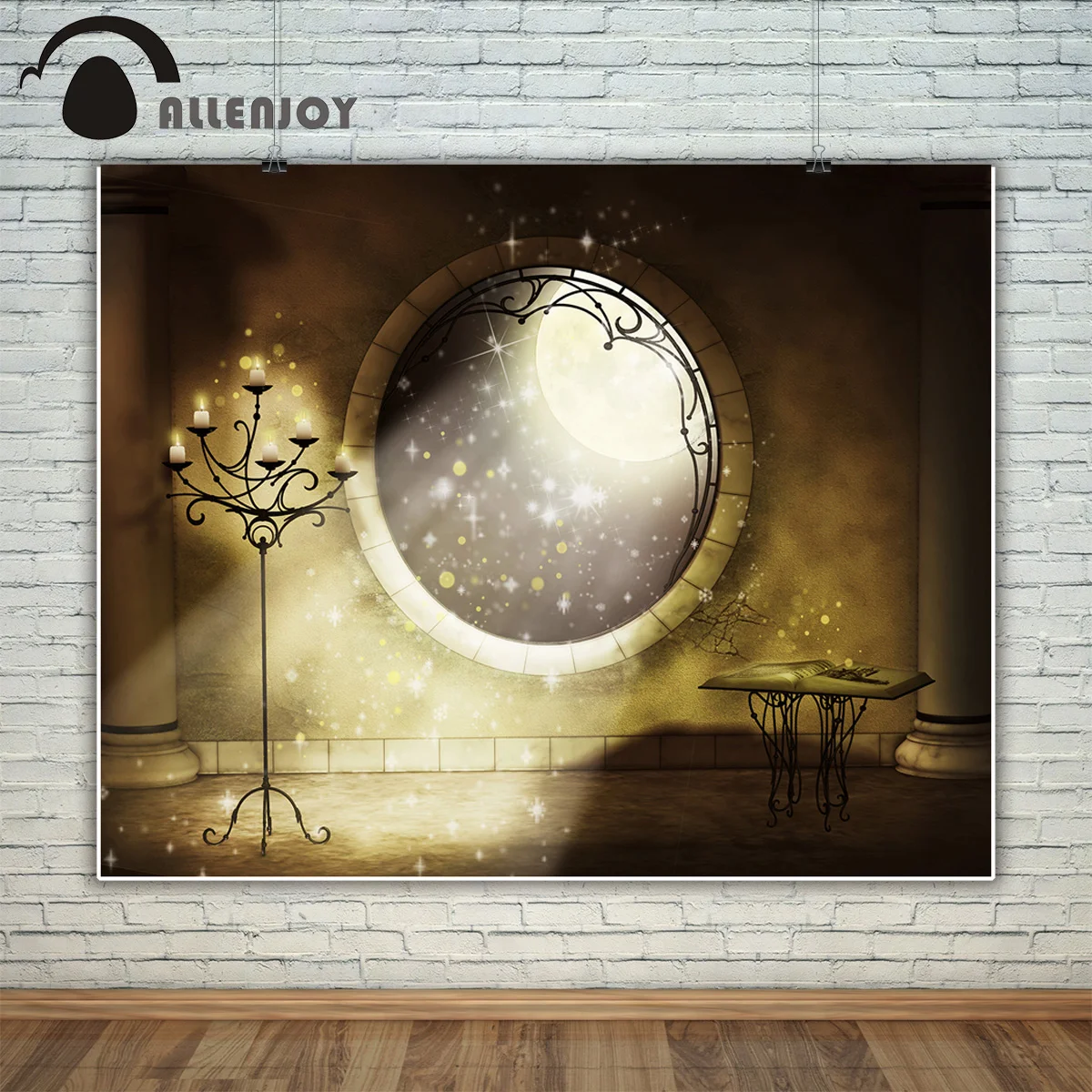 Фон для фотосъемки Allenjoy винтажное окно Маяк Великолепная Луна сказка стиль фон