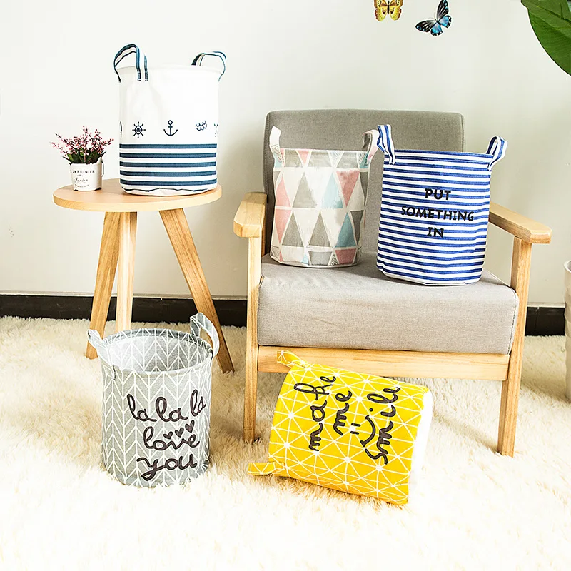 Простая корзина для грязного белья ствол одежды складная коробка хранения