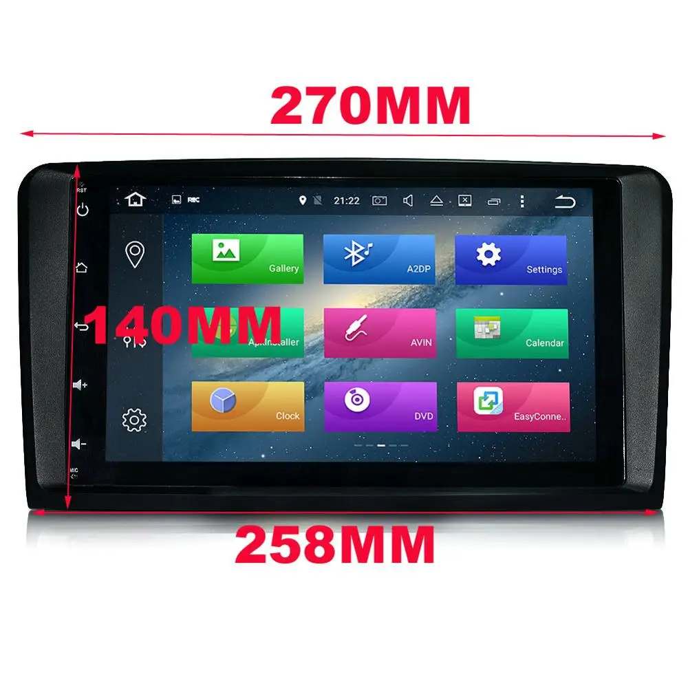 Автомобильное DVD радио Octa core 9 дюймов Android 10 0 для Mercedes Benz ML/G класса ML320 ML350 ML500 X164 W164
