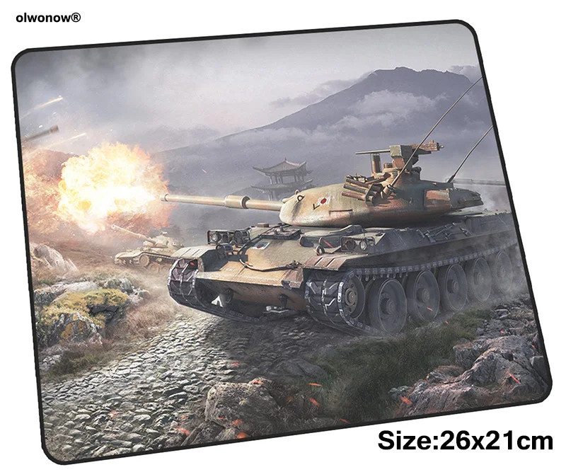Игровой коврик для мыши World of tanks, 260x210x3 мм, эргономичный коврик для мыши, офисный Настольный коврик для компьютера