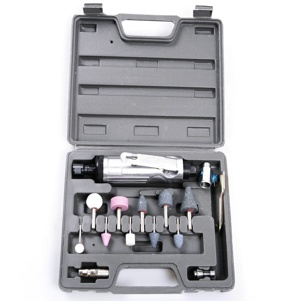

15 PC Air Die Grinder KIT 1/4" 1/8" Rotary Air Compressor Tool Kit Set New