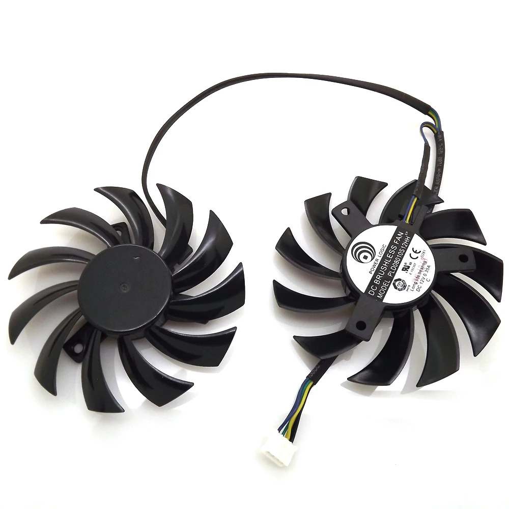 2 шт./лот PLD08010S12HH DC12V 0.35A 4Pin для MSI 460GTX 560GTX 570GTX 580GTX R6790 R6870 R6850 вентилятор HAWK|fan 4pin|4pin fanlot