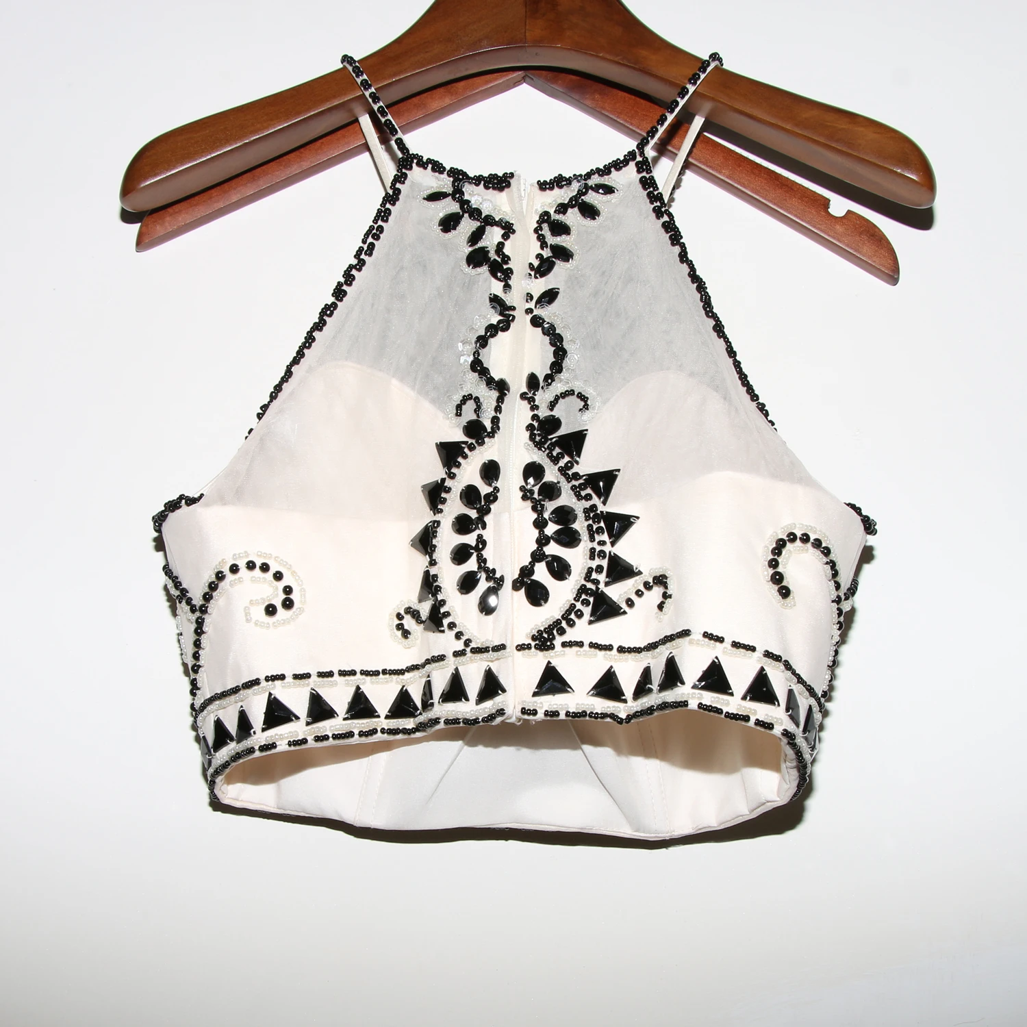 2017 Две Пьесы Из Бисера Черный Русалка Вечерние Платья Платье-Де-Феста Холтер Пром