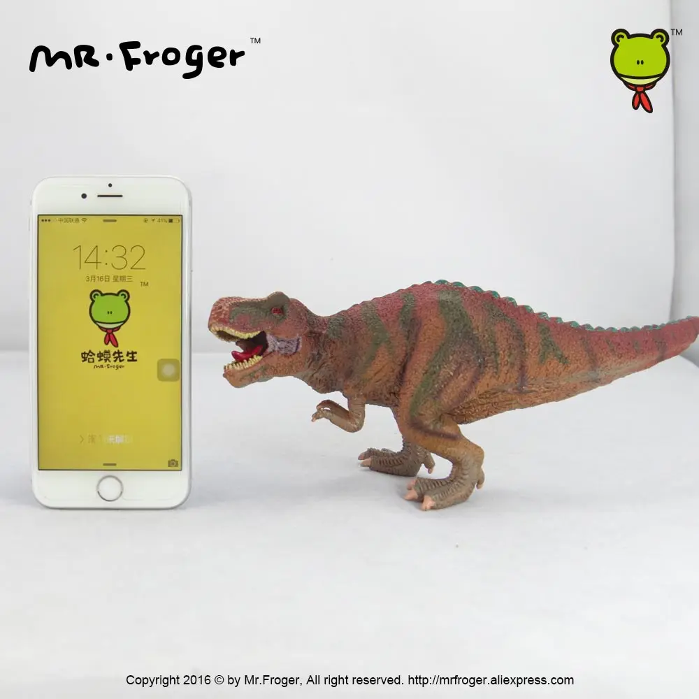 Фото Модель игрушечного животного Mr.Froger, тираннозавр рекс, набор игрушек для животных, зоопарк, пластиковый твердый Динозавр для моделирования, ... №5