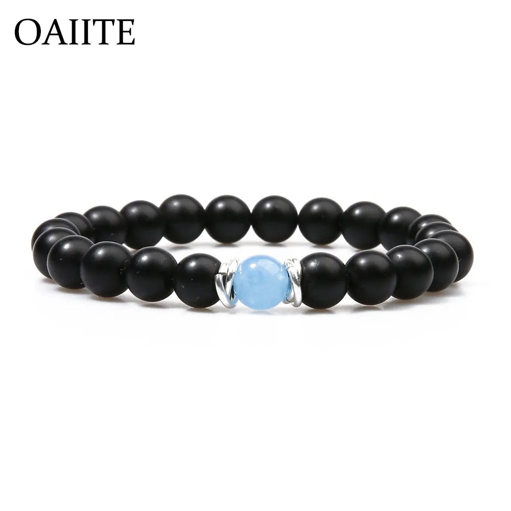 OAIITE Fashion Wholesale Chakra Bracelet Women Jewerly Bracelets Female Beads Beaded Bohemia Natural Stone Meditation | Украшения и