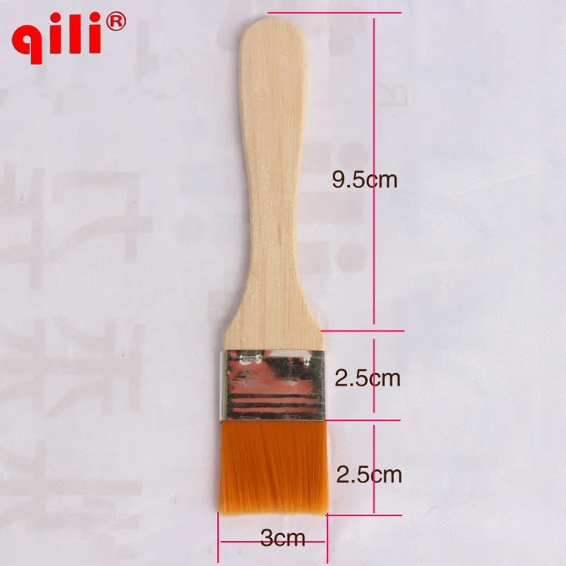 

50pcs/lot Qili Easy To Clean Wooden Cleaning Brush Wood Handle Nylon Hair Brush Car Cleaner DHL Free