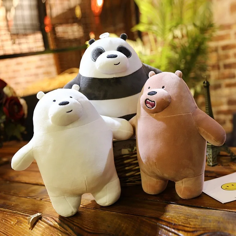 30/40/50 см Kawaii Свинья Плюшевые игрушки Носки с рисунком медведя из мультика мягкие гризли серый белый медведь кукла панды игрушка для детей подарок на день рождения для малышей