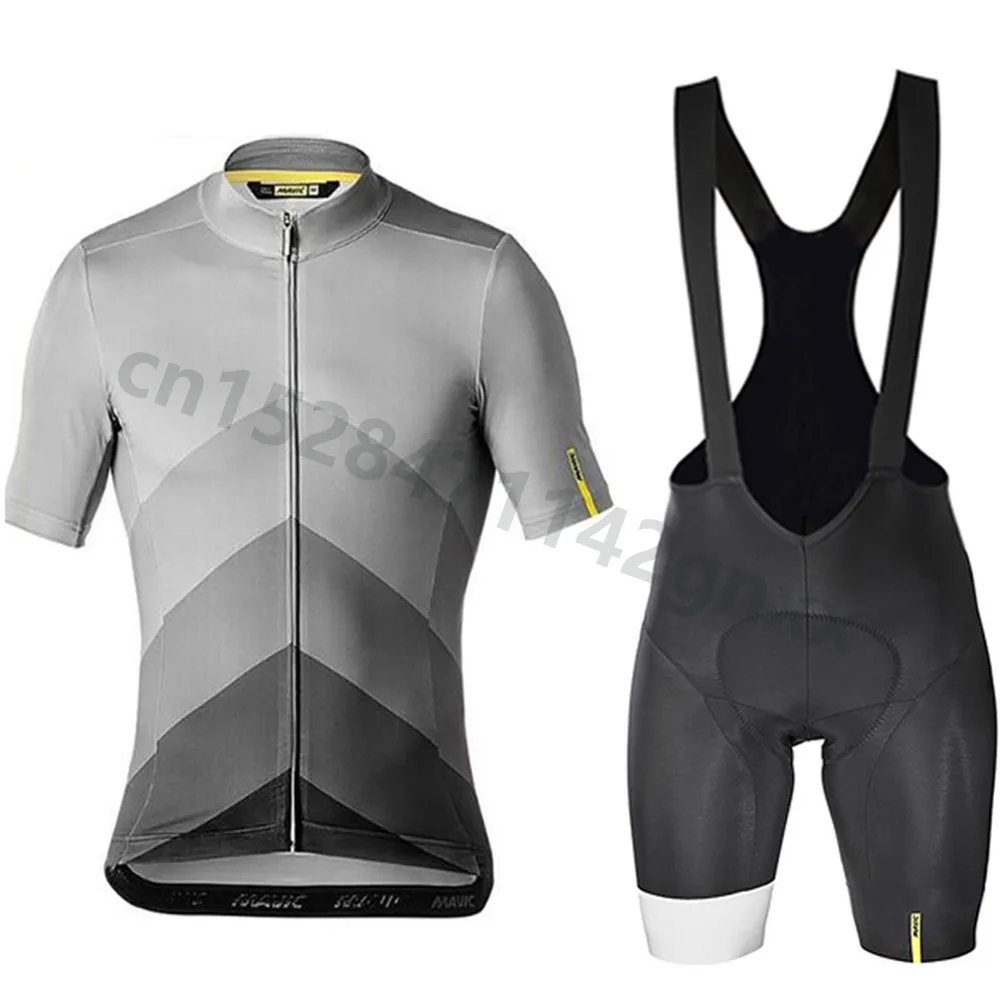 New Mavic Summer Cycling Jersey Set Breathable Team Racing Sport Bicycle Jersey Mens Cycling Clothing Short Bike Jerseys NW