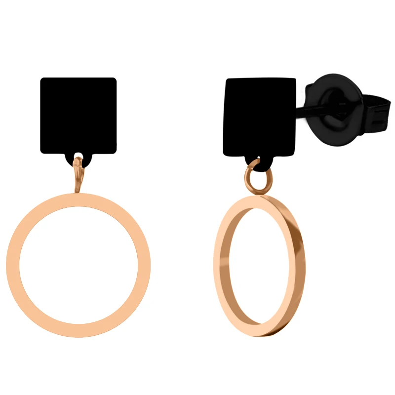 CHUKUI Punk Christmas Stainless Steel Geometric Gold Stud Earrings Earing Fashion Jewelry Gifts For Women Girls Wholesale | Украшения и