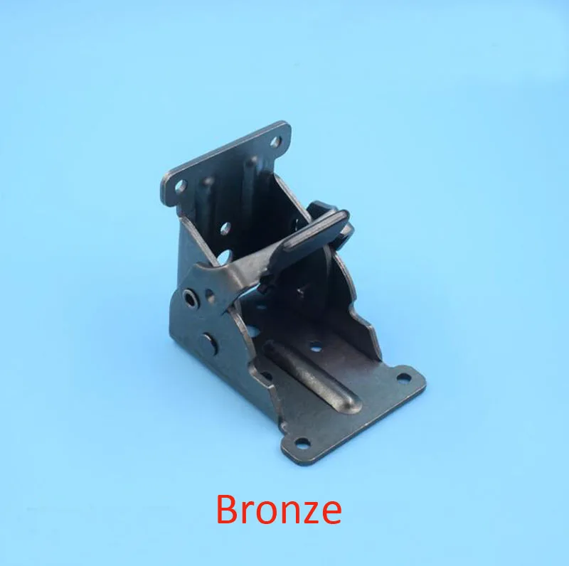 Brozen 90 degree self-locking folding table leg hinge hinge right angle car van coffee table folding furniture hardware bed foot joint - Цвет: Brozen