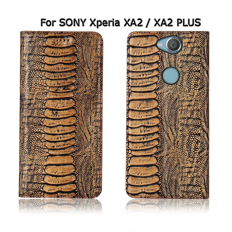 Топ из натуральной коровьей кожи Магнитный чехол для SONY Xperia XA2 XA3 Ultra Plus Стенд Флип Ретро чехол для телефона
