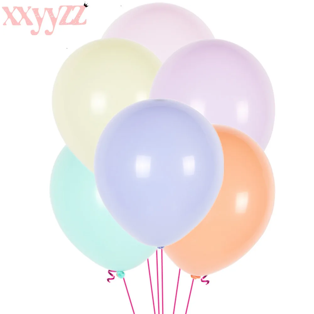 XXYYZZ 10 дюймов шт./лот латексные воздушные шары для конфет макарон гелиевые вечерние свадьбы дня рождения