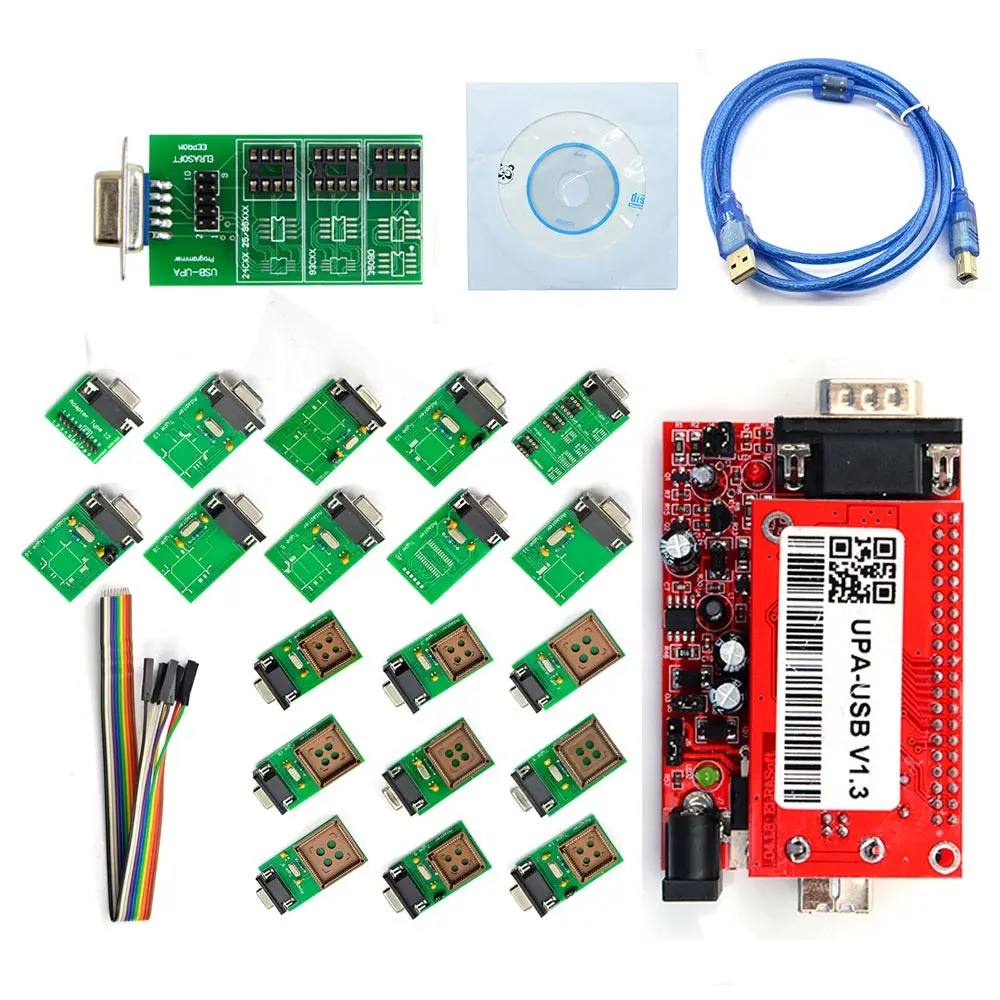 UPA-USB V1.3 с полным адаптером V2014 ECU программист инструмент UPA-USB полный набор программист V1.3 ECU Чип Tunning OBD2 диагностический инструмент
