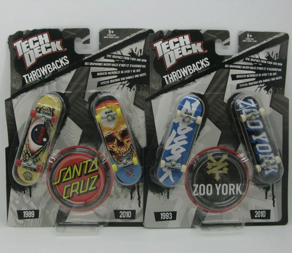 2pcs Tech Deck дросселий 96 мм скейтборд черная этикетка zoo yory alien|Мини скейтборды и