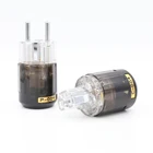 5 пар, P004E + C004, Европейский разъем электропитания разъем питания Schuko с родиевым покрытием, штекер IEC