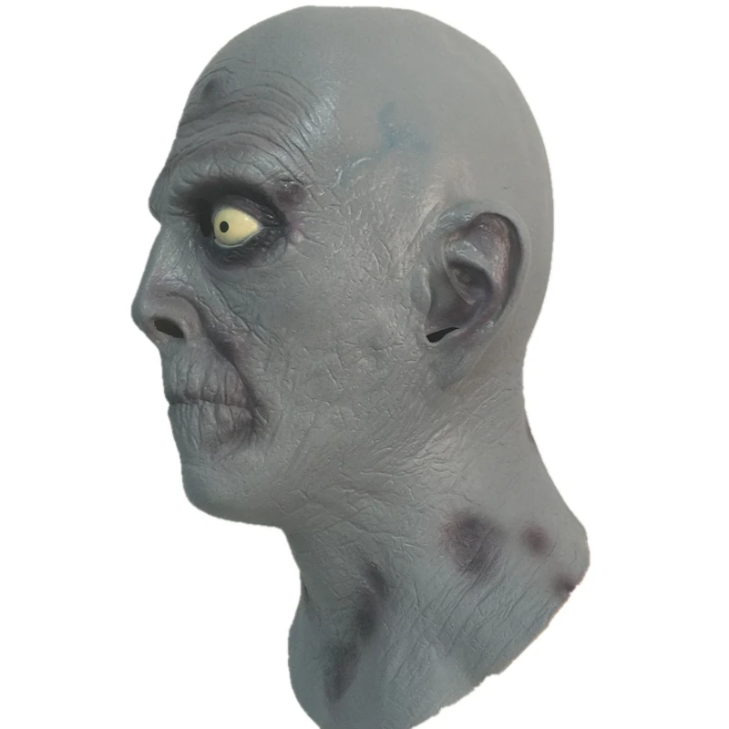 Страшная латексная маска для пожилых мужчин ужас синяя мужская голова резиновые