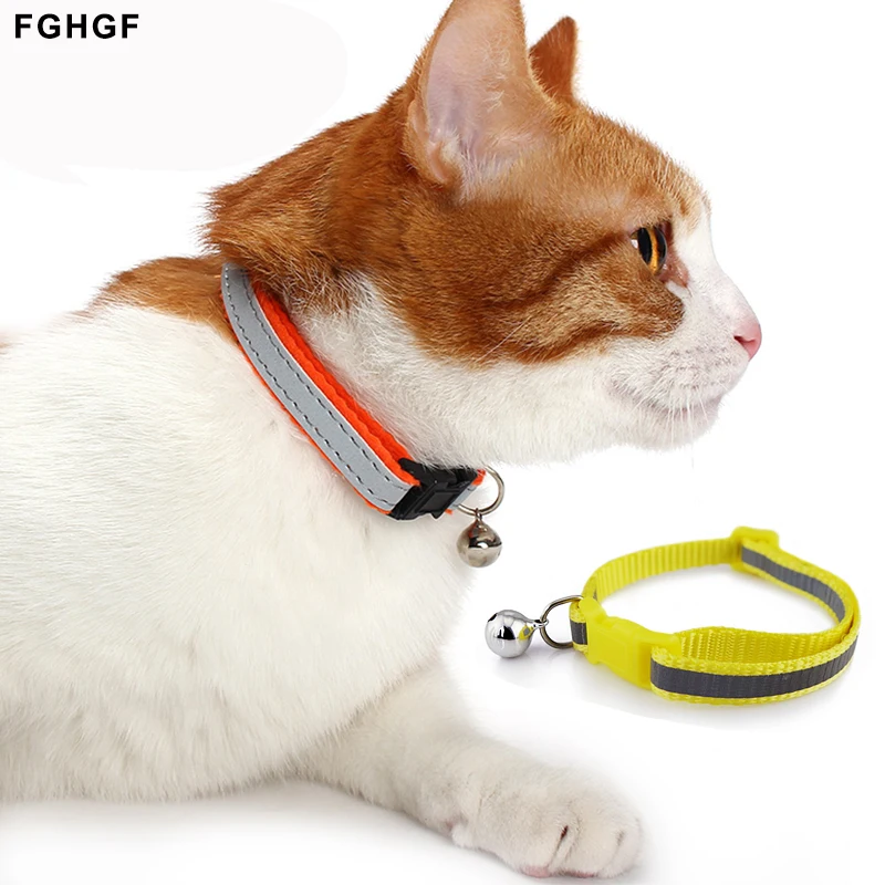 Модный нейлоновый ошейник в горошек для кошек щенков чихуахуа светоотражающий и