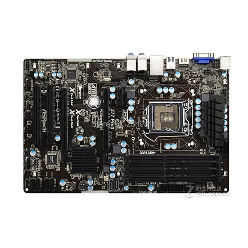 Для материнской платы ASRock Z77 Pro3 системная плата Z77 материнская плата слот LGA1155 DDR3 SATA3 USB3.0 Поддержка I7 3770K