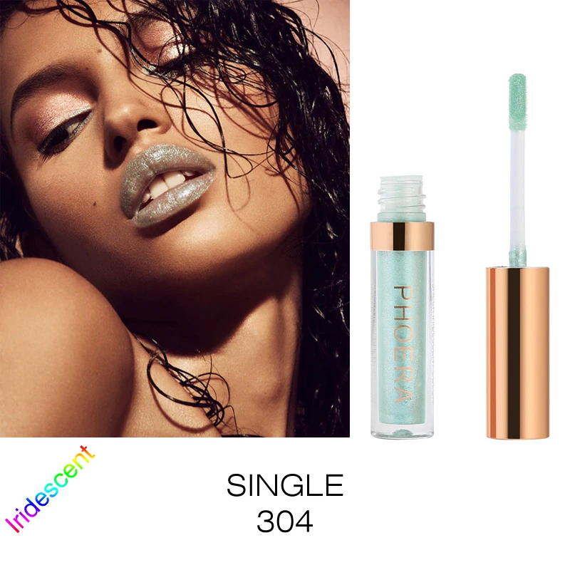 Водостойкая жидкая помада PHOERA 20 г блеск для губ с алмазным блеском 10 видов цветов