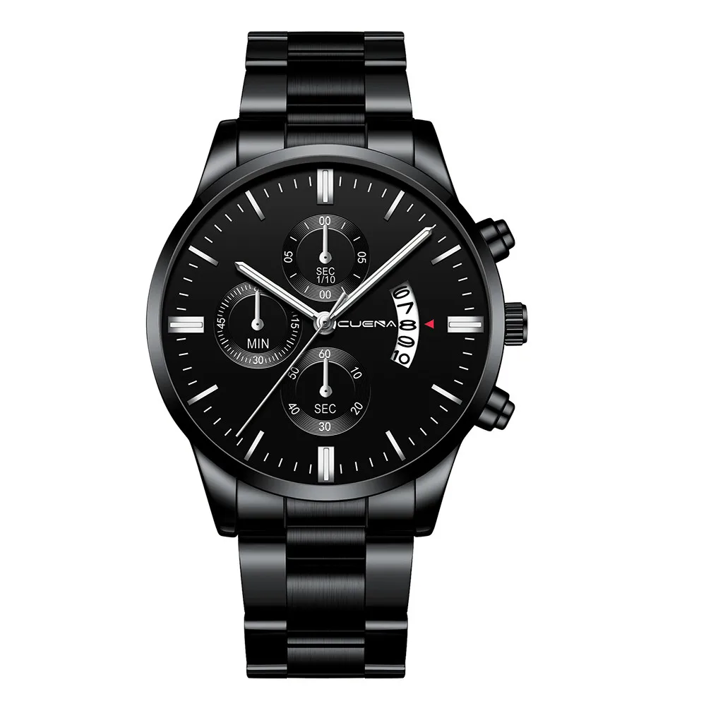 Montre Homme Часы мужские CUENA Модные Военные часы из нержавеющей стали Спортивные кварцевые наручные часы Relogio Masculino - Цвет: D
