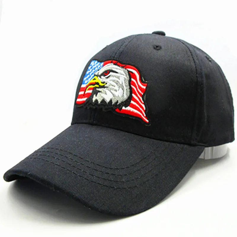 2019 хлопковая бейсболка с вышивкой головы орла Кепка в стиле хип хоп регулируемые