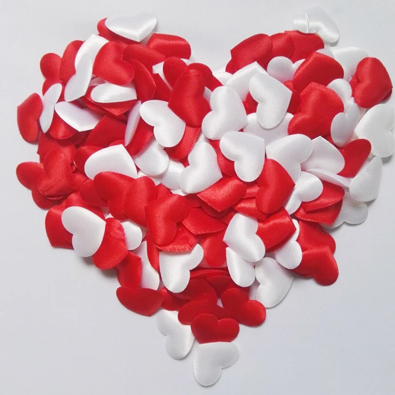 Недорогой! Тканевые украшения в виде сердца диаметр 3 5x3 5 см/2 1x1 см для свадебной