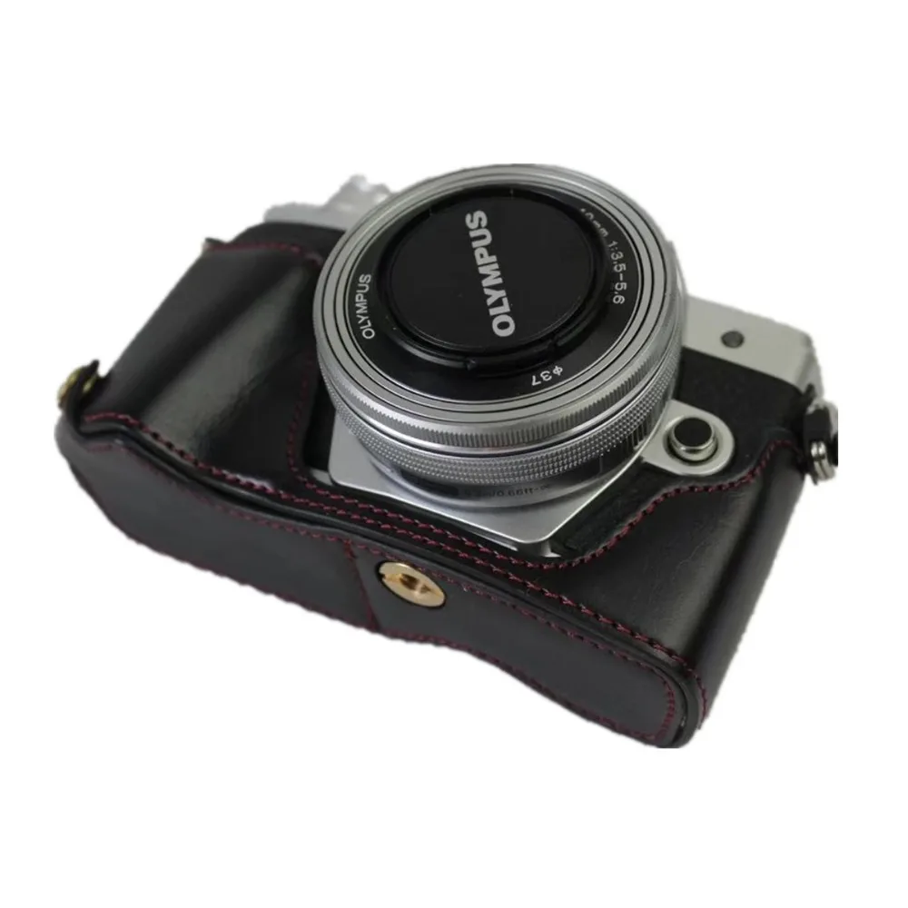 PU Leather Half Case Grip for Olympus OM-D OMD E-M10 Mark III EM10III EM10 M3 Camera | Электроника