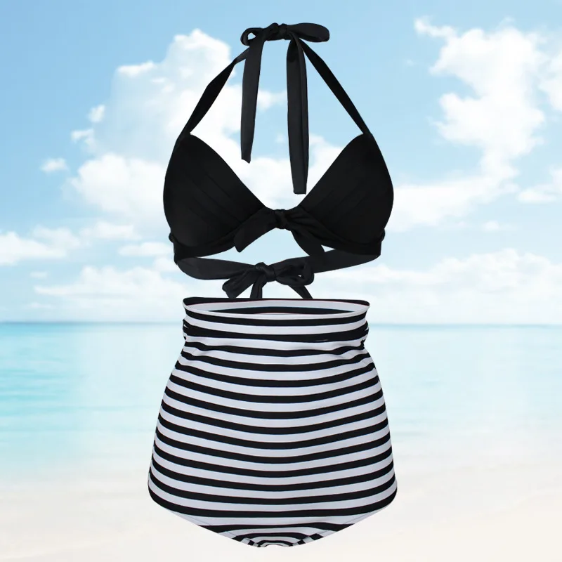 Купальник 2017 купальный костюм с высокой талией бикини женская одежда для