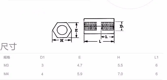 100 шт. M3 Латунь шестигранной противостояние M3 x 8 M3* 8 Женский латунь spacer противостояние
