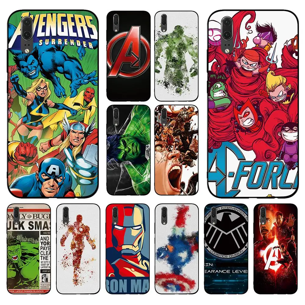 Фото Мягкий телефон Marvel movie avengers captain America для huawei Honor 6A 7A 3GB Pro 7X 8X 8C 10 Lite Note задняя
