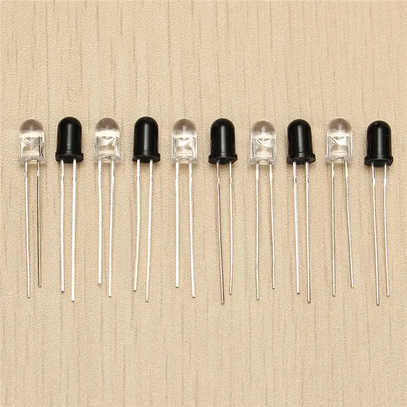 Черный прозрачный 5 шт. пусковой излучатель + приемный приемник мм 940nm ИК