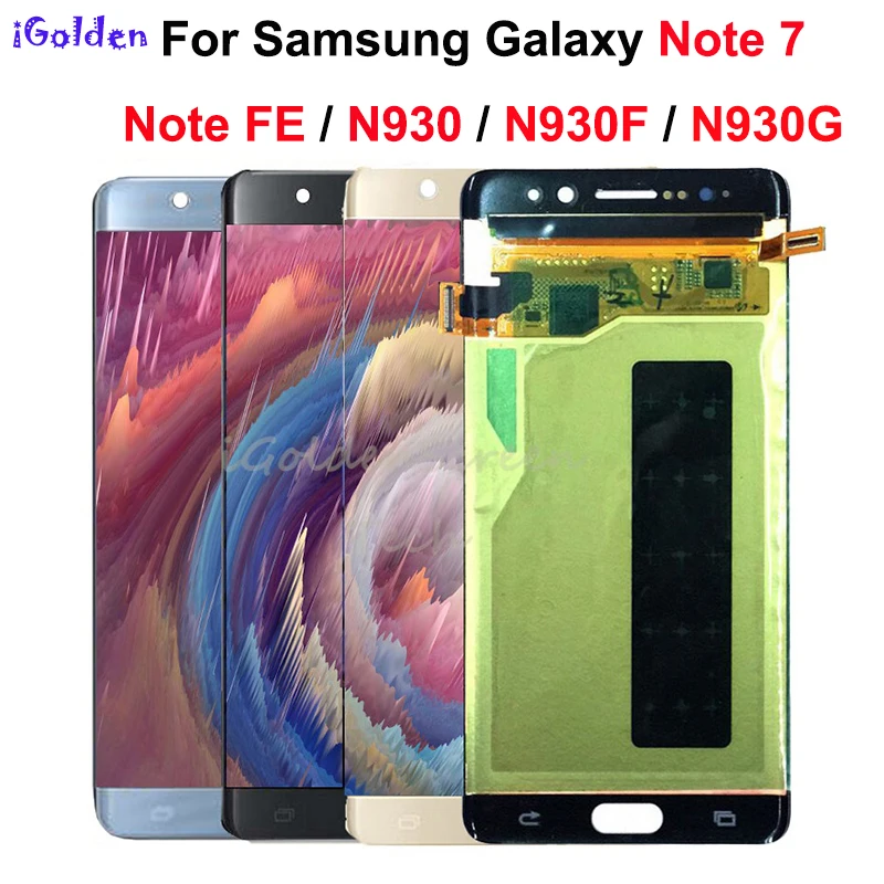 Super AMOLED для samsung Note Fan Edition FE Note 7 N930F N935F ЖК-дисплей сенсорный экран дигитайзер сборка для samsung Note7 ЖК-дисплей
