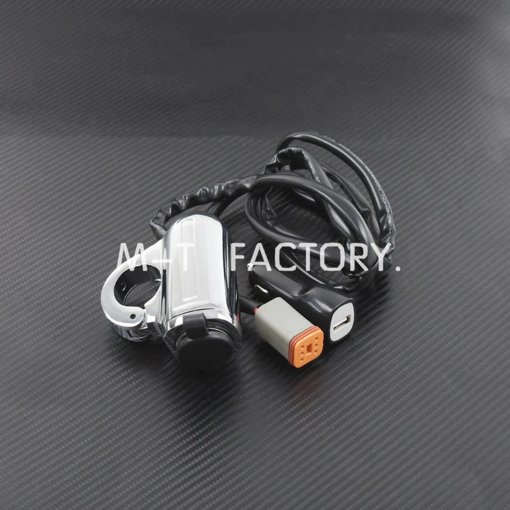 1-дюймовое крепление на руль вспомогательный USB-порт питания для Harley Street XG500 XG750 15-17