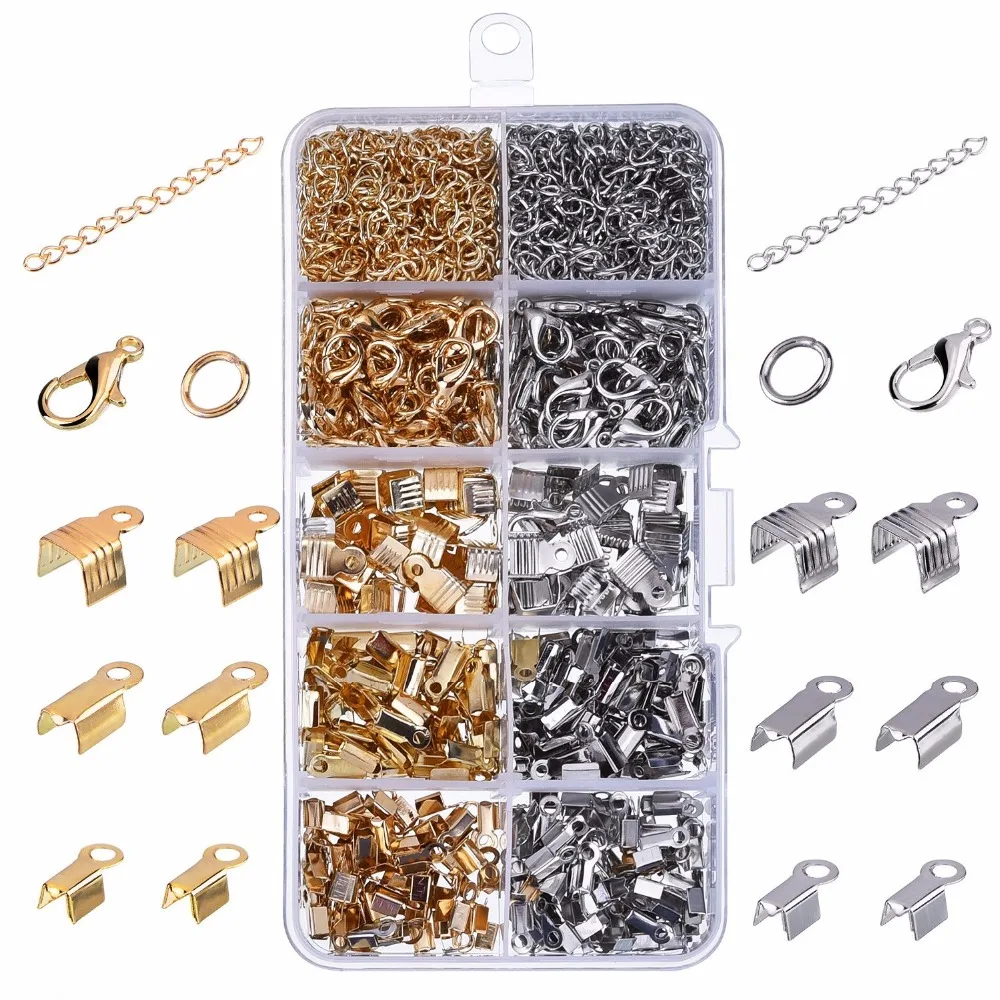 Набор аксессуаров для изготовления ювелирных изделий 1000 шт.|extension chain|chain for jewelry