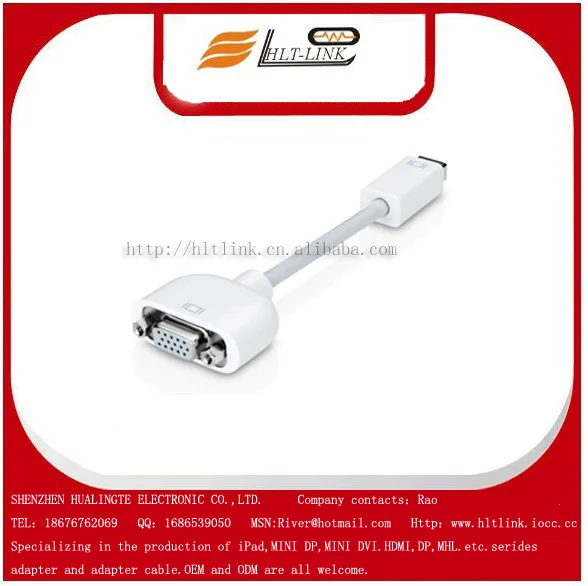 2014 limited new arrival cable adapter home theater micro usb connector mini dvi to vga f l = 15cm |