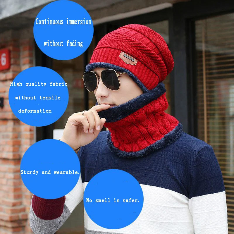 2022 Hot Winter Beanie Hat for Men Knitted Hat Winter Cap Beanie Women Thick Wool Neck Scarf Cap Balaclava Mask Bonnet Hats Set 4 2022 Hot Winter Beanie Hat for Men Knitted Hat Winter Cap Beanie Women Thick Wool Neck Scarf Cap Balaclava Mask Bonnet Hats Set 4
