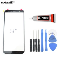 maijieke touch screen panel for samsung galaxy j6 plus j6 front outer lcd screen glass lens replacement kit9ml b9000 glue