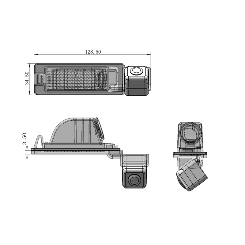 

For Skoda camera Rapid HD CCD car rear view rearview backup reversing camera waterproof nignt vision vehicle camera