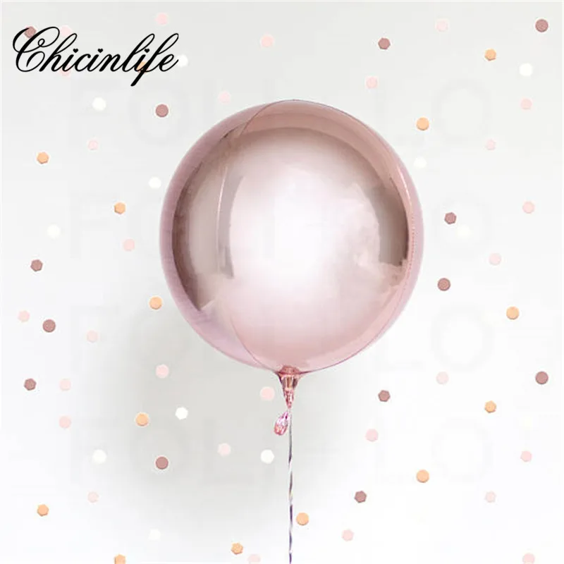 Chicinlife 1 шт. розовое золото 4D фольгированный шар круглой формы свадебный душ