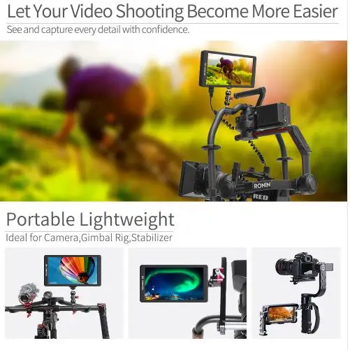 Feelworld F570 5 7 &quotIPS Full HD 1920x1080 4K HDMI полевой монитор для камеры Canon Nikon DSLR камера Gimbal Rig