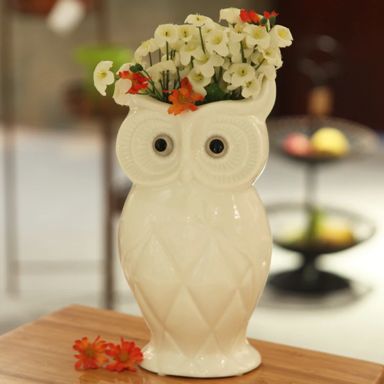 Фарфоровая фигурка совы ваза керамическая декоративная ручной работы