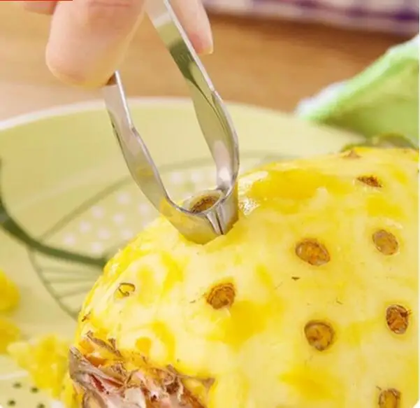 Новый Серебряный Нержавеющая сталь Фруктовый нож для чистки ананаса режущие