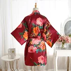 Модный женский сатиновый банный халат, для свадебной вечеринки