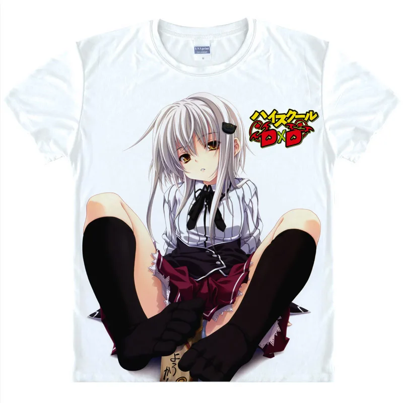 Аниме рубашка Coolprint для старшей школы DXD футболки новорожденных с коротким